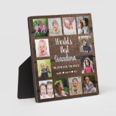 Best Grandma Grandchildren 12 Photo Wood Fotoplaat (Voorkant)
