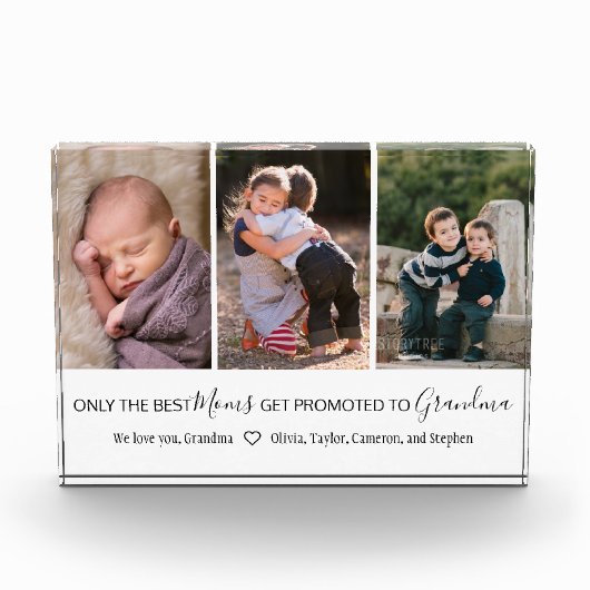 Best Grandma Grandchildren Collage Photo Block Fotoblokken (Voorkant)