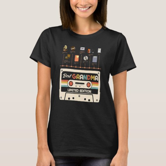Best Grandma Limited Edition Cassette Moederdag T-shirt (Voorkant)