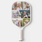 Best Grandma Ma Ever Photo Collage White Pickleball Paddle (Achterkant)