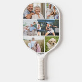 Best Grandma Ma Ever Photo Collage White Pickleball Paddle (Voorkant)
