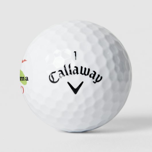 Best Grandma Message Monogram Groen Golfballen (Logo)