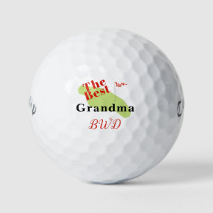 Best Grandma Message Monogram Groen Golfballen