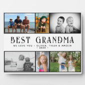 Best Grandma Modern 6 Photo Collage Keepslag Fotoplaat (Voorkant)