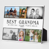 Best Grandma Modern 6 Photo Collage Keepslag Fotoplaat (Zijkant)
