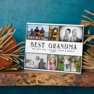 Best Grandma Modern 6 Photo Collage Keepslag Fotoplaat
