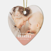 Best Grandma Modern Chic Photo Holiday Keramisch Ornament (Links)