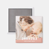 Best Grandma Modern Chic Photo Holiday Magneet (Voorkant / Achterkant)