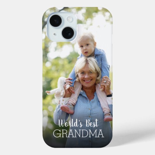 Best Grandma Moederdag Custom Photo ter wereld Case-Mate iPhone Case (Achterkant)