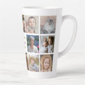 Best Grandma Name Instagram Photo Collage Latte Mok (Rechts)