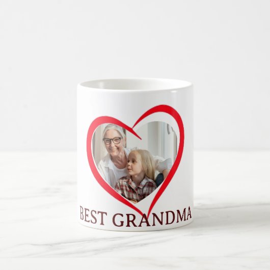 Best Grandma Personalized Own Photo Mug Koffiemok (Center)