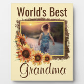Best Grandma Personalized Photo Plaque ter wereld Fotoplaat (Voorkant)