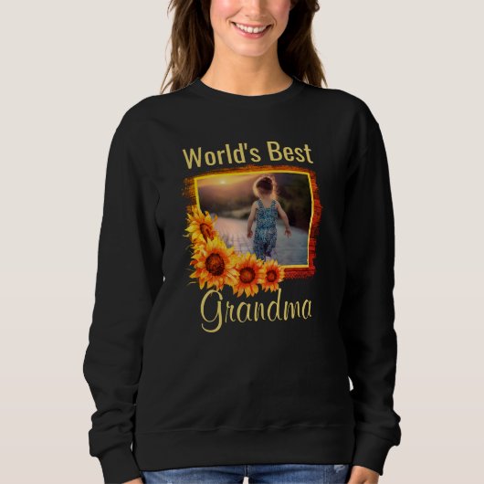 Best Grandma Personalized Photo Sweatshirt (Voorkant)