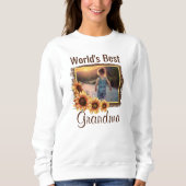 Best Grandma Personalized Photo Sweatshirt (Voorkant)