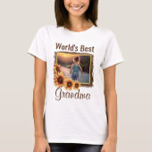 Best Grandma Personalized Photo T-Shirt ter wereld (Voorkant)