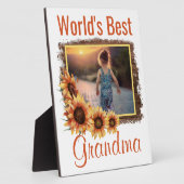 Best Grandma Personalized Photo ter wereld Fotoplaat (Zijkant)