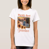 Best Grandma Personalized Photo ter wereld T-shirt (Voorkant)