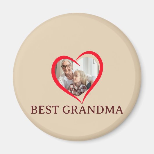 Best Grandma Personalized Unique Magnet Gift (Voorkant)