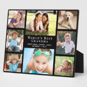 Best Grandma Photo Collage Black ter wereld Fotoplaat (Zijkant)