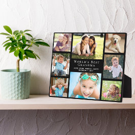 Best Grandma Photo Collage Black ter wereld Fotoplaat