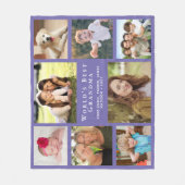 Best Grandma Photo Collage Paars Fleece Deken (Voorkant)