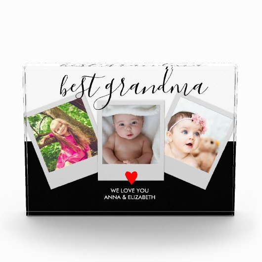 Best Grandma Photo Collage Persoonlijk script Fotoblokken (Voorkant)