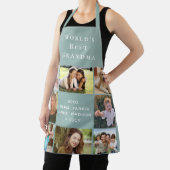 Best Grandma Photo Collage Sage Green Schort (Insitu)