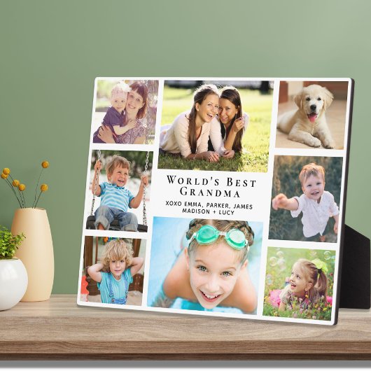 Best Grandma Photo Collage ter wereld Fotoplaat