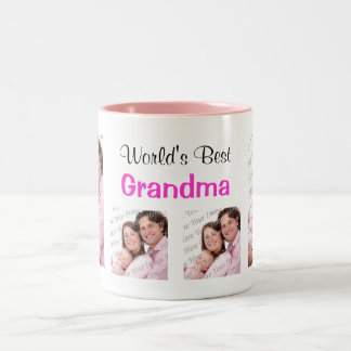 Best Grandma Photo Mok Pink