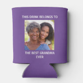 Best Grandma Photo Paars Blikjeskoeler (Achterkant)