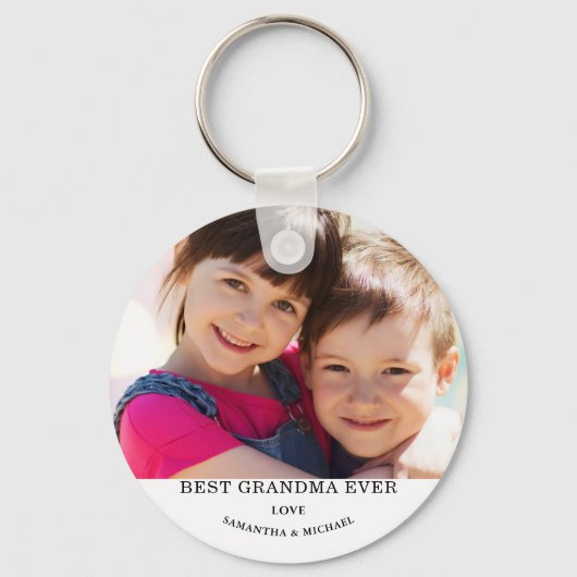 Best Grandma Photo Sleutelhanger (Voorkant)