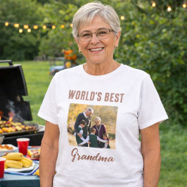 Best Grandma Photo T-Shirt ter wereld