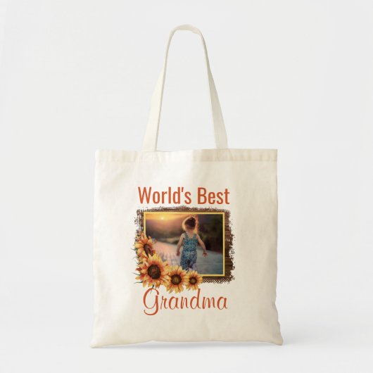 Best Grandma Photo van de wereld Tote Bag (Voorkant)
