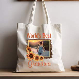Best Grandma Photo van de wereld Tote Bag