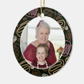 Best Grandma Pink One Line Pattern Foto Keramisch Ornament (Links)