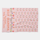 Best Grandma Summer Flower Pattern Tekening Theedoek (Horizontaal)