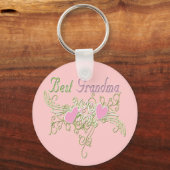 Best Grandma Swirling Hearts Sleutelhanger (Voorkant)