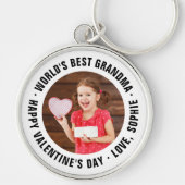 Best Grandma Valentijnsdag Photo Gift Ke Sleutelhanger (Voorkant)