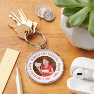 Best Grandma Valentijnsdag Photo Gift Ke Sleutelhanger