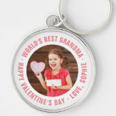 Best Grandma Valentijnsdag Photo Gift Ke Sleutelhanger (Voorkant)