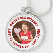 Best Grandma Valentijnsdag Photo Gift Sleutelhanger (Voorkant)