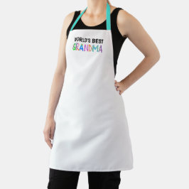 Best Grandma Whimsical Letters Apron Schort