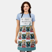 Best Grandmoeder Ever Photo Collage White Script Schort (Gedragen)