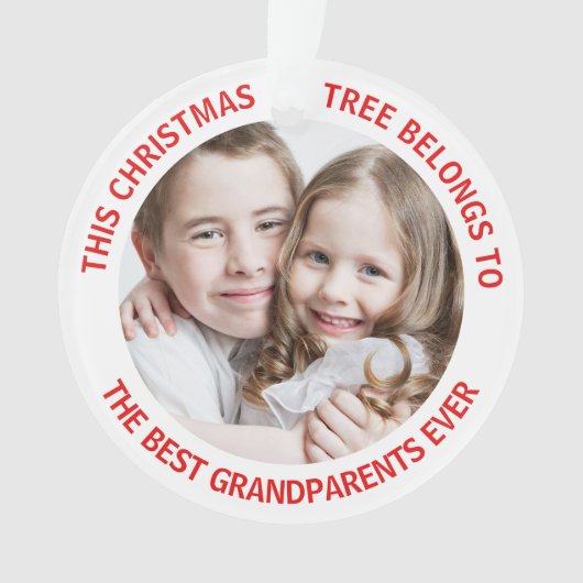 Best Grandouders Ever Christmas Tree Photo Ornament (voorkant)