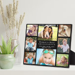 Best Grandouders Photo Collage Black Fotoplaat<br><div class="desc">Geef 's werelds beste grootouders een elegante, op maat gemaakte multifoto collage plaque die ze jarenlang zullen waarderen en genieten. Je kunt je personaliseren met acht foto's van kleinkinderen, kinderen, andere familieleden, huisdieren, enz., de uitdrukking 'De beste grootouders van de wereld' personaliseren en de namen van hun kleinkinderen toevoegen, allemaal...</div>