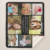 Best Grandouders Photo Collage Black Sherpa Deken (Voorkant)