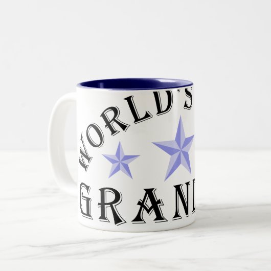 Best Grandpa blue Stars Mok (Voorkant links)