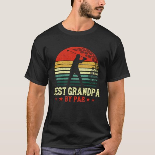 Best Grandpa By Par Daddy Father s Day Golf  Golfe T-shirt (Voorkant)