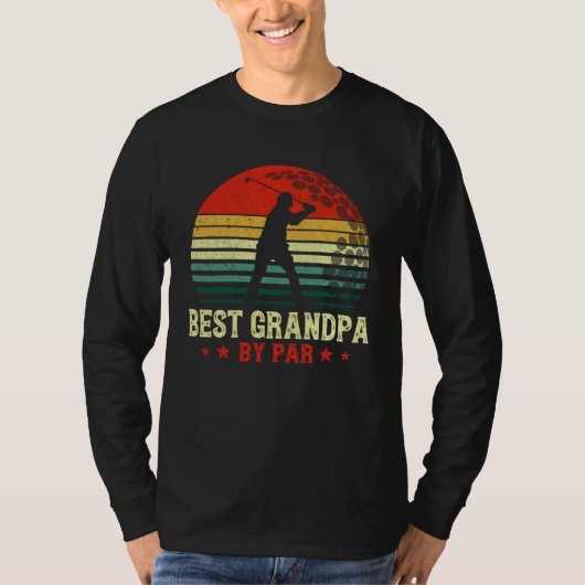 Best Grandpa By Par Daddy Father s Day Golf  Golfe T-shirt (Voorkant)