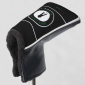 Best Grandpa By Par Funny Black and Green Putter Golfheadcover (3/4 voorkant)